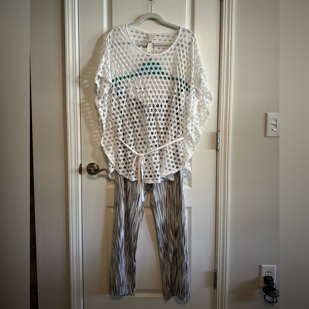 Chicos NWT Palazzo Pants and Breezy Pullover Top Set